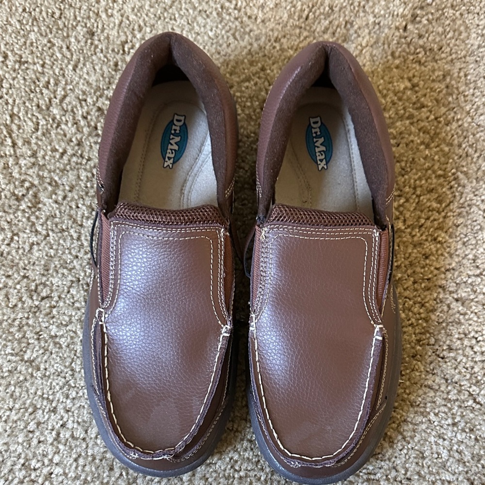 Dr. Max Men’s Brown Slip-On Moc Toe Loafer